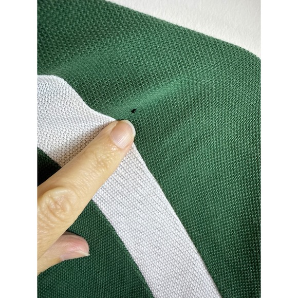 Lacoste Relaxed Fit Polo Shirt Color Block Accents Green White Men Size 4XL‎ - Picture 4 of 10